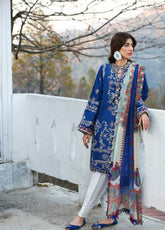 Zaha By Khadijah Shah Embroidered Lawn Suits Unstitched 3 Piece - ZH25NL 15B MAYA